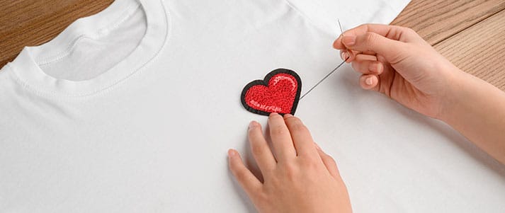 embroidery shirt heart
