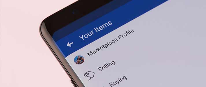 facebook marketplace ve alış ve satış etiketli sekmeleri olan telefon