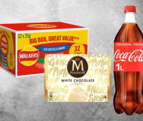 walkers box crisps coca cola bottle and magnum ice creams 4 pack