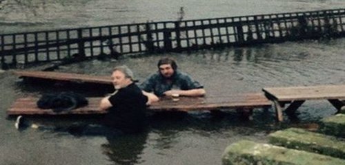 flooded pub