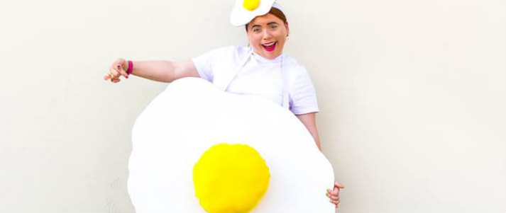 fried egg costume
