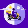 getir motorbike delivering discount groceries