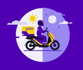 getir motorbike delivering discount groceries