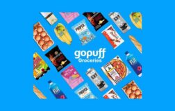 gopuff food uk blue background