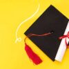 graduation cap and diploma