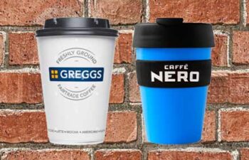 greggs and caffe nero hot drinks