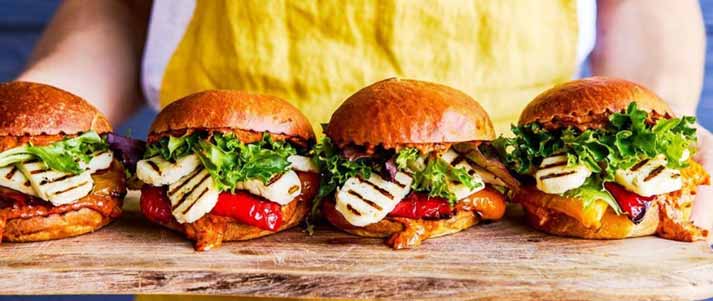 Halloumi burgers by MOB Kitchen