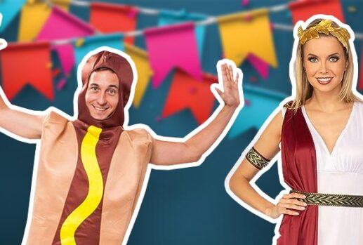hot dog and toga fancy dress
