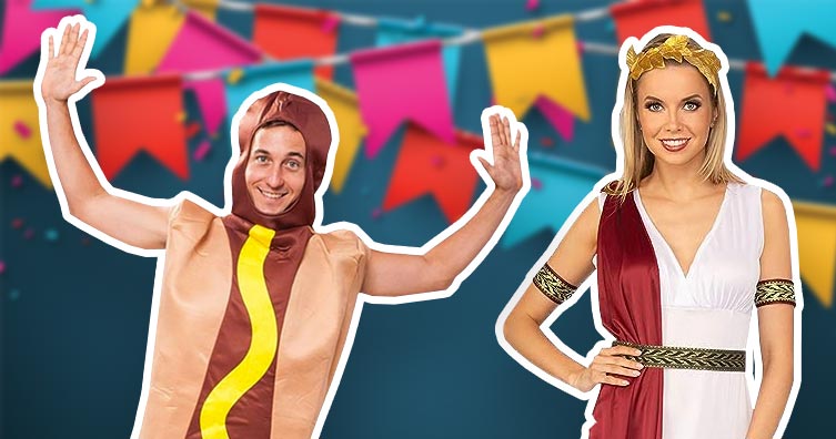 hot dog and toga fancy dress