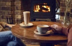 free hot drink and brownie
