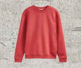 red crew neck jumper