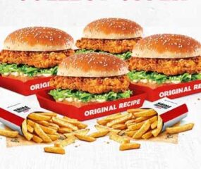 KFC fillet burger sharing box