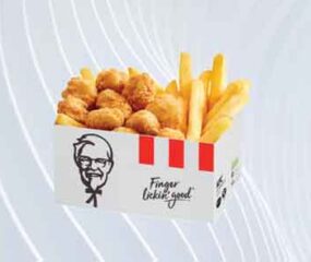 KFC free popcorn chicken snack bucket for students