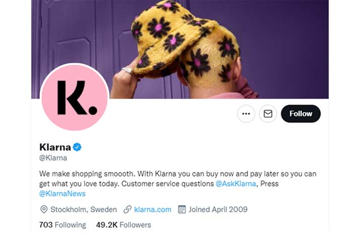 Klarna Twitter