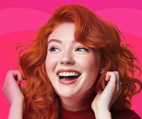 lovehoney bfri sale ginger woman with pink background