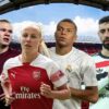 male and female footballers