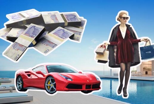 millionaire mansion shopping money cars