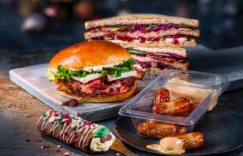 selection of M&S christmas sandwiches and snacks