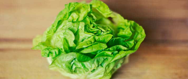 Lettuce on a wooden surface