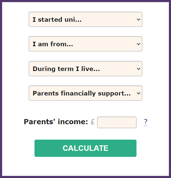 Parent money calculator