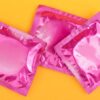 pink condom packets