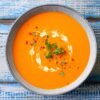 Pumpkin soup with garneshes