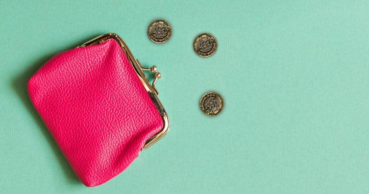 purse with coins