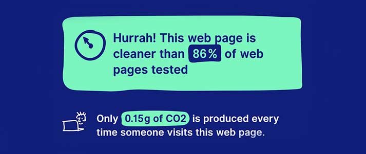 screenshot of co2 emission webpage