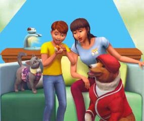 screengrab from the sims 4 pet stuff game