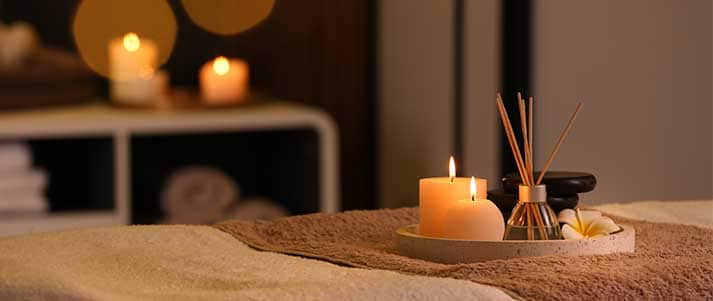 Spa with candles