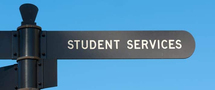 student services sign