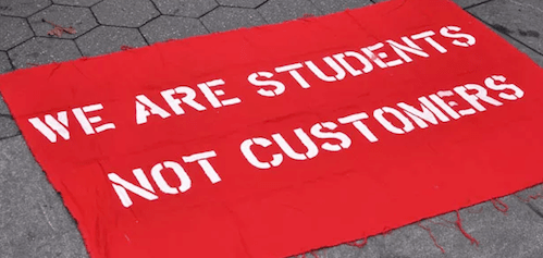 we are students not customers