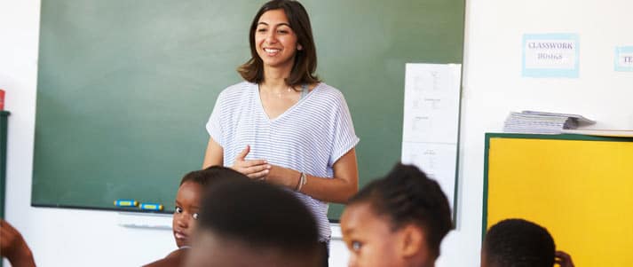 woman teaching in a school 