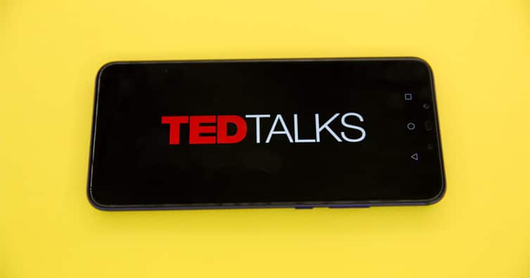 TED Talks logo on a mobile screen