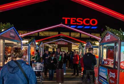 Free food & drink samples with Tesco’s Christmas Markets