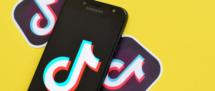 phone screen with tiktok logo