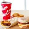 tim hortons breakfast meal with drink