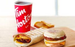 tim hortons breakfast meal with drink