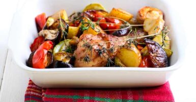 chicken vegetable traybake