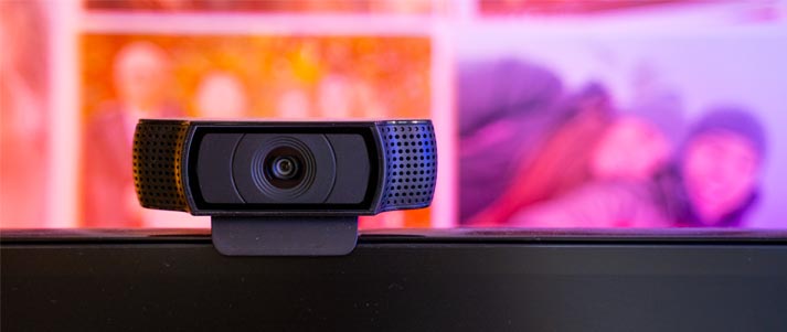 webcam on desktop computer