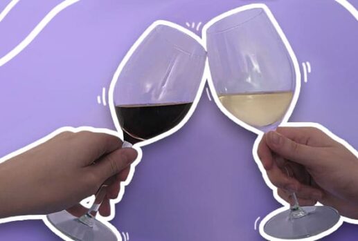 Wine glasses clinking