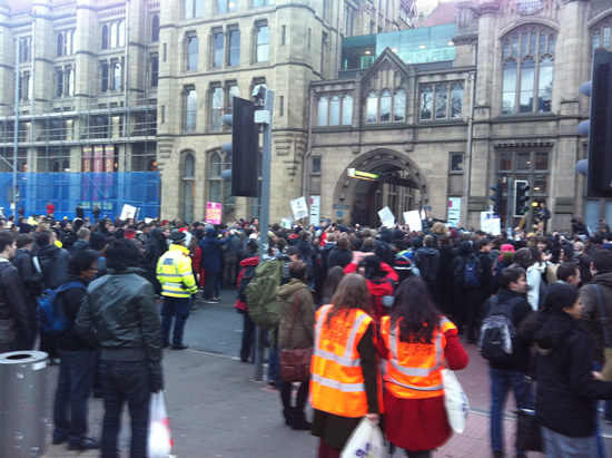 manchester student march